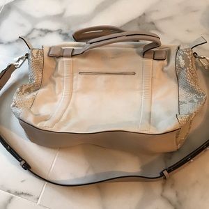 Rag & bone New Nude & Python Leather Satchel Bag